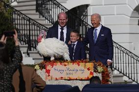 President Biden Pardons Turkeys At White House