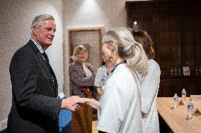 Michel Barnier Visits The House of Women of the AP-HP - Paris