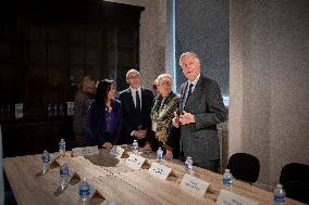 Michel Barnier Visits The House of Women of the AP-HP - Paris