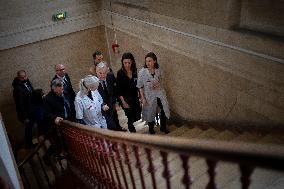 Michel Barnier Visits The House of Women of the AP-HP - Paris