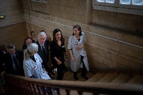 Michel Barnier Visits The House of Women of the AP-HP - Paris