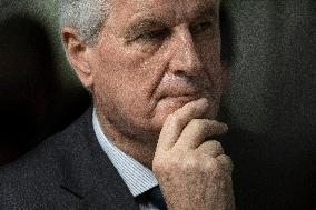 Michel Barnier Visits The House of Women of the AP-HP - Paris