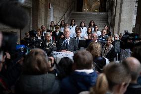 Michel Barnier Visits The House of Women of the AP-HP - Paris