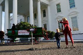 Jill Biden receives the Christmas Tree - Washington