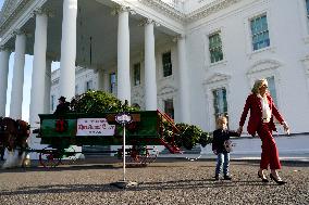 Jill Biden receives the Christmas Tree - Washington