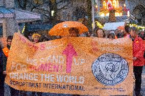 Demo And Candle Light Event For International Women's Day In Bonn