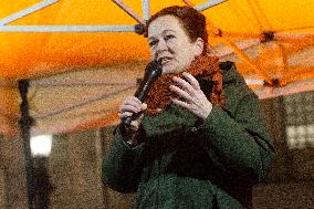 Demo And Candle Light Event For International Women's Day In Bonn