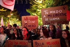 Demonstration For The Elimination Of Violence Against Women in Granada