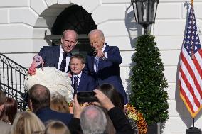 DC: President Biden hold a Pardon Turkey ceremony