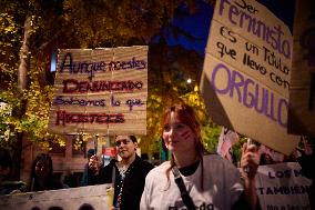 Demonstration For The Elimination Of Violence Against Women in Granada