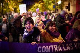 Demonstration For The Elimination Of Violence Against Women in Granada