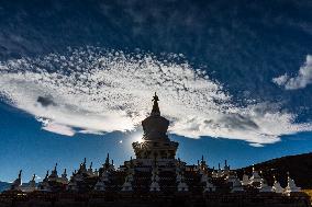 Zunsheng forest of pagodas in Daocheng