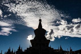 Zunsheng forest of pagodas in Daocheng