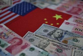 US Dollar and RMB Banknotes