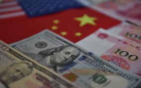 US Dollar and RMB Banknotes