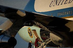 Biden Boards Air Force One - Joint Base Andrews