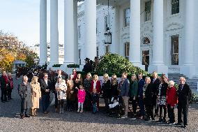 Jill Biden Receives The White House Christmas Tree - Washington