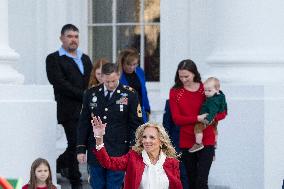 Jill Biden Receives The White House Christmas Tree - Washington