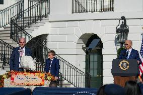 President Biden Pardons A Thanksgiving Turkey At A White House Ceremony On November 25, 2024.