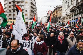 Pro-Palestinian Demonstration In Milan