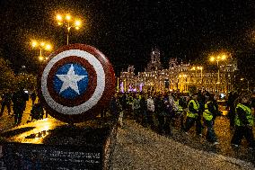 Demonstration In Madrid Against Violence Against Women For 25N