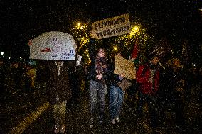 Demonstration In Madrid Against Violence Against Women For 25N