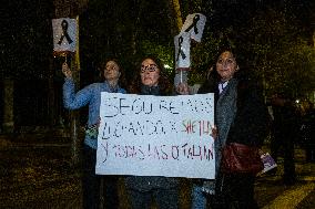 Demonstration In Madrid Against Violence Against Women For 25N