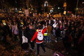 Demonstration In Madrid Against Violence Against Women For 25N