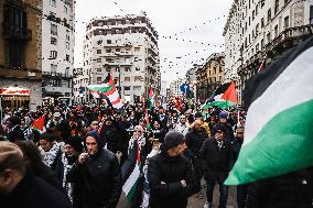 Pro-Palestinian Demonstration In Milan