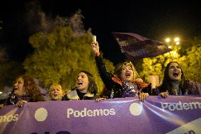 International Day For The Elimination Of Violence Against Women In Madrid