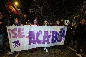 Demonstration In Madrid Against Violence Against Women For 25N