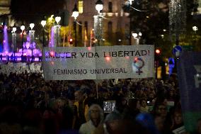 International Day For The Elimination Of Violence Against Women In Madrid