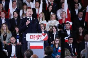 Announcement Of Karol Nawrocki As A Candidate In The Presidential Elections In Krakow