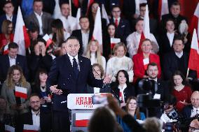 Announcement Of Karol Nawrocki As A Candidate In The Presidential Elections In Krakow