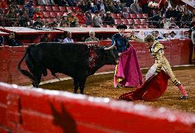 Sergio Flores And Borja Jiménez Perform Bullfighting In Mexico