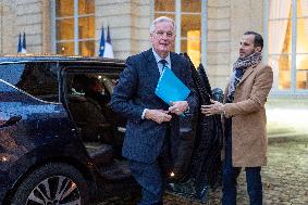 PM Barnier Arrives To His Meeting With Group Leaders - Paris