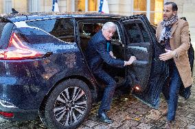 PM Barnier Arrives To His Meeting With Group Leaders - Paris