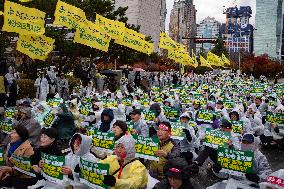 Hundreds Rally At National Assembly For Increased Public Hospital Budgets And Healthcare Reform