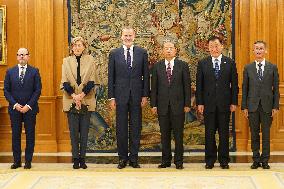 King Felipe VI Meets With Zhao Leji - Madrid