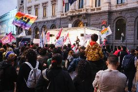 Presidium Against The Criminalization Of Pregnancy For Others And For Others Organized By Famiglie Arcobaleno Demonstration In M