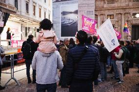 Presidium Against The Criminalization Of Pregnancy For Others And For Others Organized By Famiglie Arcobaleno Demonstration In M