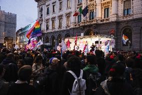 Presidium Against The Criminalization Of Pregnancy For Others And For Others Organized By Famiglie Arcobaleno Demonstration In M