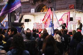 Presidium Against The Criminalization Of Pregnancy For Others And For Others Organized By Famiglie Arcobaleno Demonstration In M