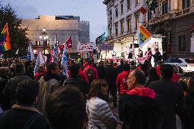 Presidium Against The Criminalization Of Pregnancy For Others And For Others Organized By Famiglie Arcobaleno Demonstration In M