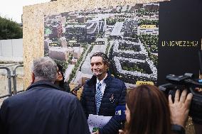 The Press Conference To Present The First Private Construction Site In The Former Falck Union Zero Area In Milan