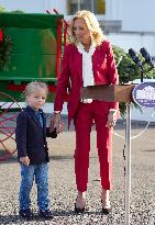 Presidential Grandson Beau Biden Joins The First Lady At The Arrival Of The White House Christmas Tree.