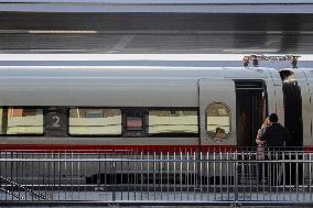 Deutsche Bahn ICE Train At Garmisch-Partenkirchen Train Station