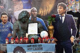 Napoli Club And Fans Pay Tribute To Maradona