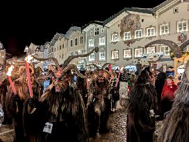 A Fiery Bavarian Tradition Lights Up The Night. Vivid Scenes From The Annually Krampus Run In Bad Tölz, Bavaria