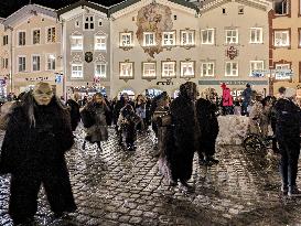 A Fiery Bavarian Tradition Lights Up The Night. Vivid Scenes From The Annually Krampus Run In Bad Tölz, Bavaria